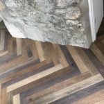 stone wall in house flooring detail