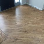 Wood effect vinyl floor edge pattern